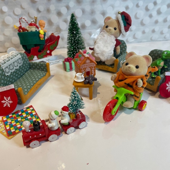 Calico Critters Sylvanian Families 🐻Luxury Living Room Christmas set - Picture 5 of 14